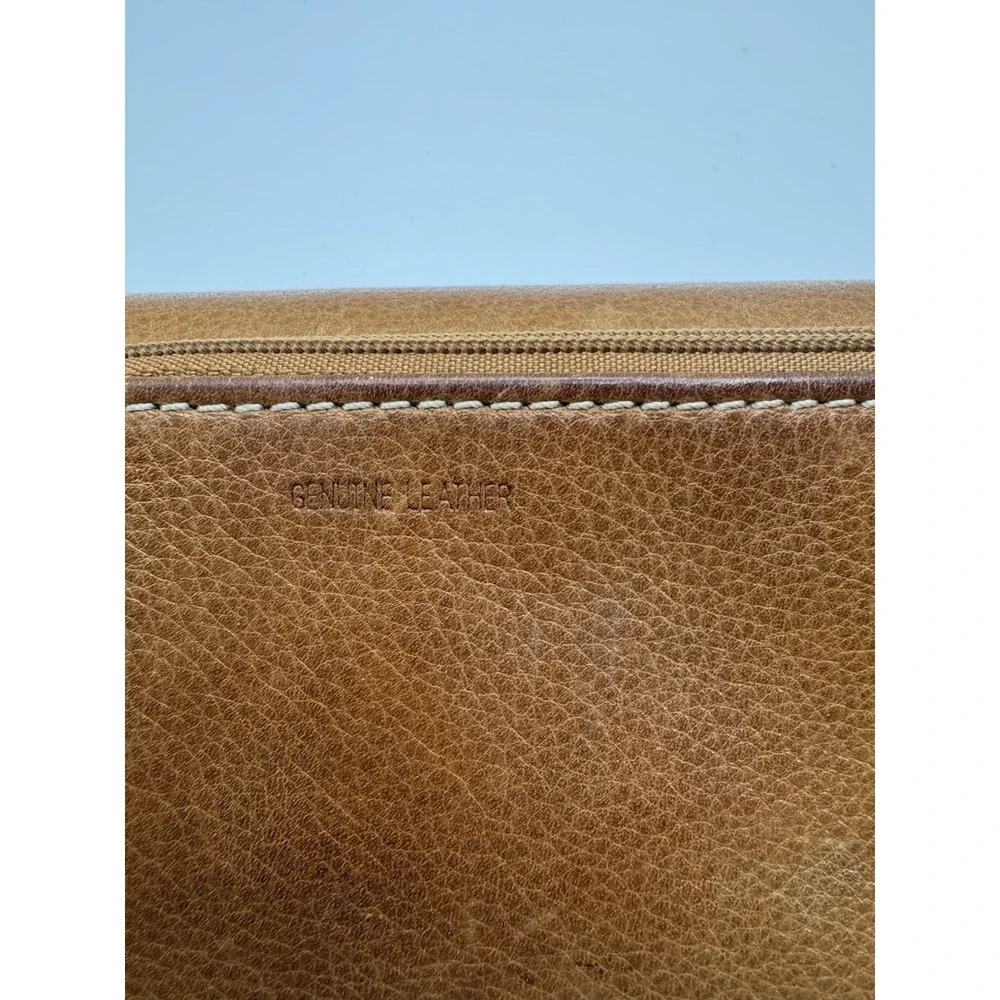 Fossil‎ Brown Leather Checkbook Wallet Bifold Organizer Womens